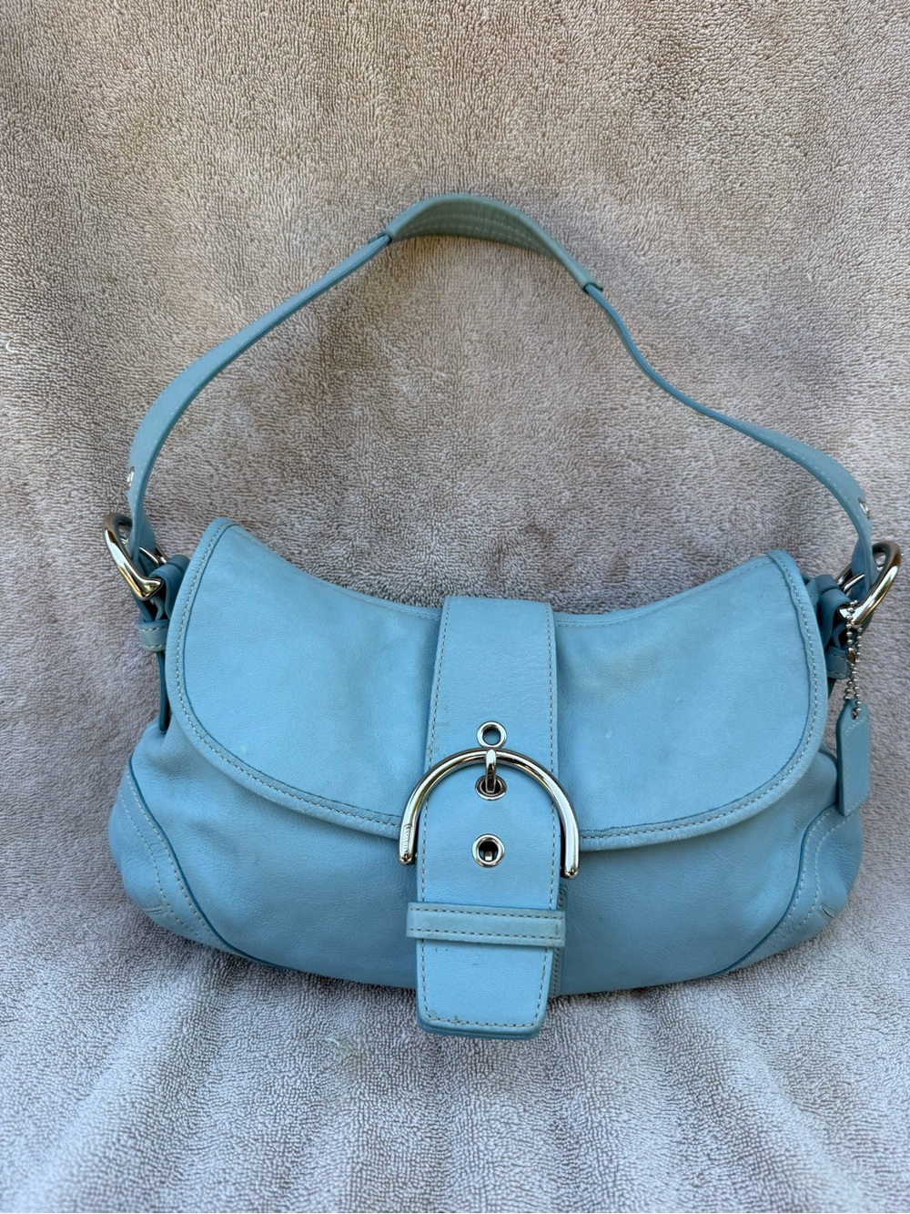 Authentic Coach Vintage Soho Y2K Sky Blue (rare color) shoulder bag